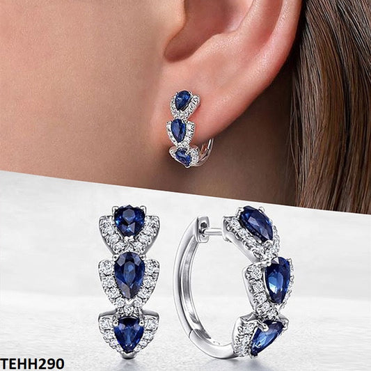 TEHH290 CSH Tear Round Ear Hoops Pair